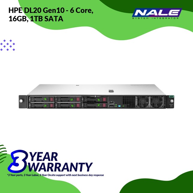 Slide2 HPE P17081-B21 DL20 Gen10 - 6 Core, 16GB,  1TB SATA (4SSF) - Gambar 2