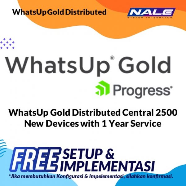 WhatsUp Gold Distributed Central 2500 New Devices with 1 Year Service