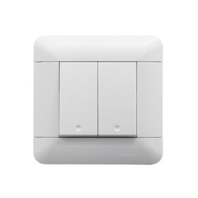 E8132L1_WE Schneider Saklar Double Arcato 2G 1W White (E8132L1_WE) - Gambar 1