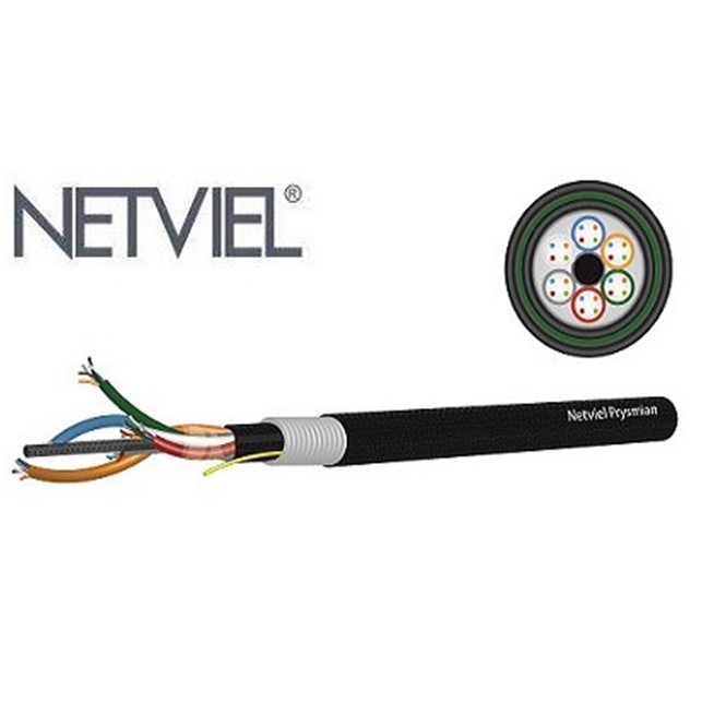 NVL-DB-MM3-008 Netviel 8 Core OM3 Multimode, Outdoor DIRECTDEPTH Direct Buried Armoured, Double Jacket 50/125um MULTILOOSETUBE - Gambar 1